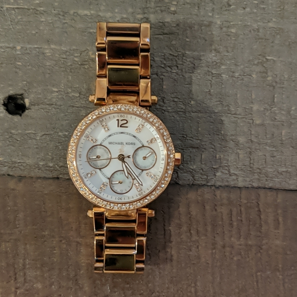 Rose gold Michael Kors watch